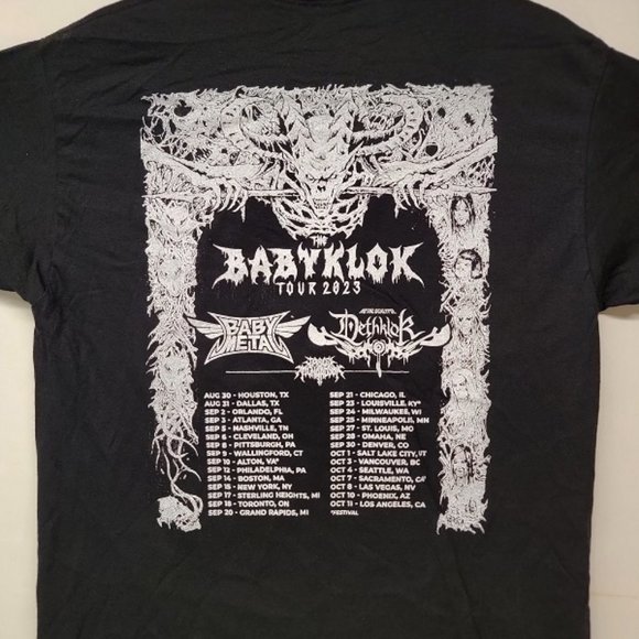 Dethklok Babyklok 2023 Tour shirt  Babymetal - Picture 2 of 4